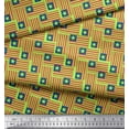 thumbnail image 3 of Soimoi Green Cotton Voile Fabric Liberia Country Flag Decor Fabric Printed Yard 56 Inch Wide, 3 of 3