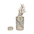 thumbnail image 3 of 16" Ceramic Jar with Lid Contemporary Decorative Glassware in White, Black and Gold Storage Canister Decor - - 8" x 8" x 16", 3 of 9