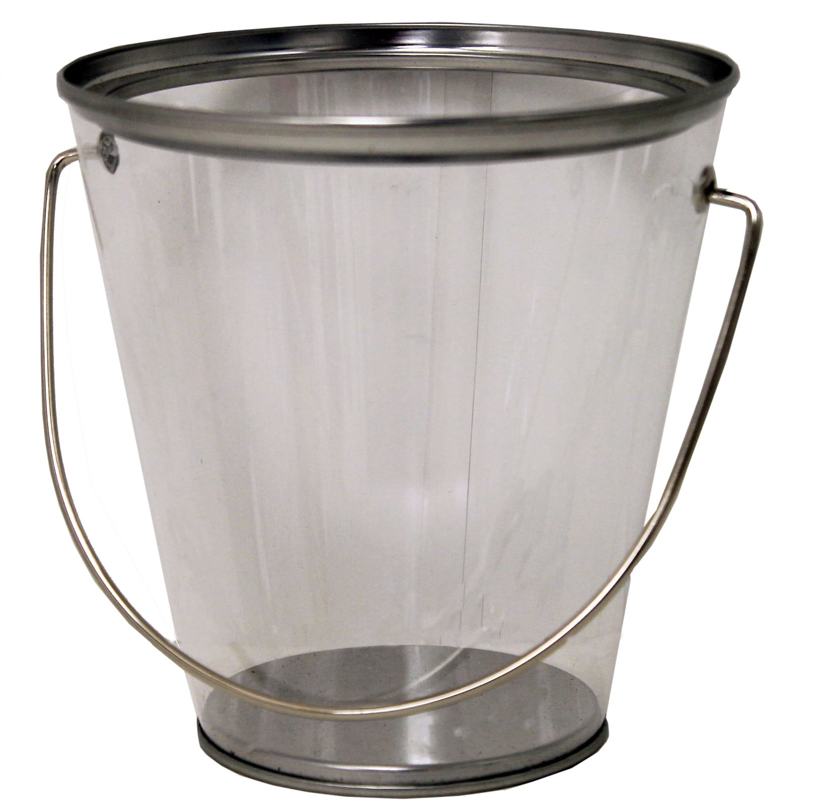 Tin Pail with Handle - 1 Ct. Clear.  Party Bag