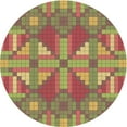 thumbnail image 1 of Ahgly Company Machine Washable Indoor Round Transitional Green Area Rugs, 8' Round, 1 of 7