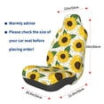 thumbnail image 3 of Wukai Sunflowers Full Set Car Seat Covers with Soft Padding Universal Auto Front Seats Protector and Cushion Mat, 3 of 5