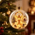 thumbnail image 5 of Clearance! Christmas Ornaments Light Up Ball 3D Snow Globe Scene Inside with Warm LED Lights for Tree Decor Hanging Bauble Holiday Party Indoor Home Decoration, 5 of 7