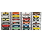 Model Power 89653 N Scale Freight Car Assortment With 24 Cars knuckle Couplers