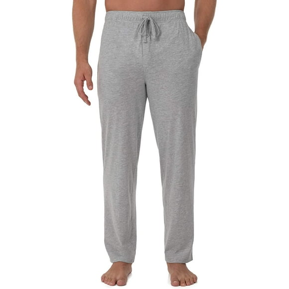 Fruit of the Loom Pantalon de Sommeil en Tricot Jersey pour Hommes Tailles Étendues (Lot de 1), Gris Pâle Chiné, 2X