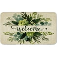 thumbnail image 5 of Spring Flower Seasonal Welcome Mats Outdoor Eucalyptus Floral Leaves Door Mat 30" x 17" Non-Slip Washable Mats Indoor Entrance Front Doormat, 5 of 5