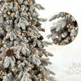 thumbnail image 6 of Snow Flocked PE/PVC Christmas Tree with Pine Cones – 6ft/8ft/9ft Artificial Tree, Pre-Lit LED or Unlit, Metal Stand, 6 of 8