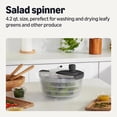 thumbnail image 6 of DAMAI 4.2 Quarts Large Capacity Manual Salad Spinner, Kitchen Vegetable and Fruit Dryer, Hand-Powered Dehydrator, BPA-Free, 6 of 6