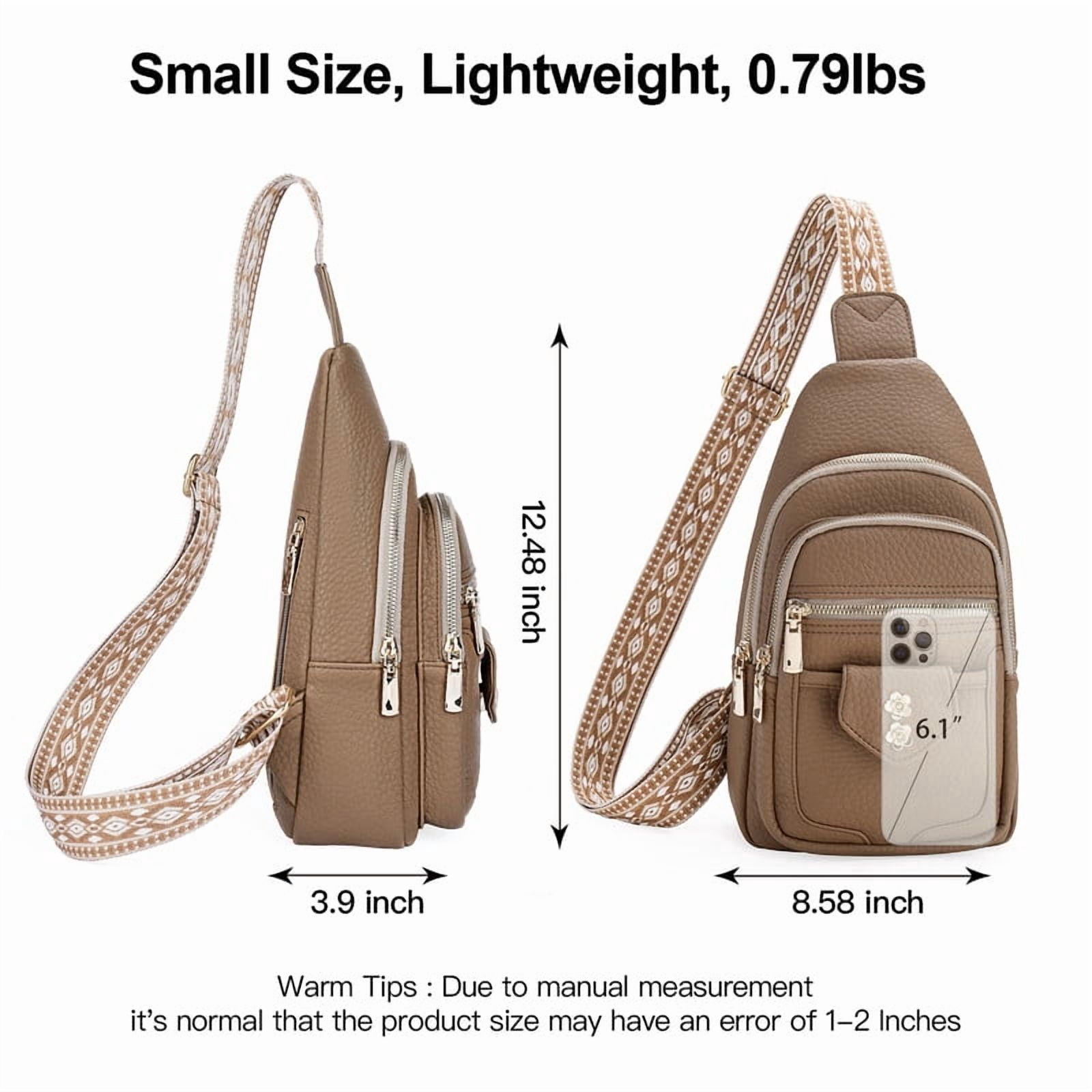GAEKEAO Sling Bag Crossbody Bags for Women Vegan Leather Fanny Pack Chest Travel Anti Theft Purse Shoulder Bag handbags Gifts