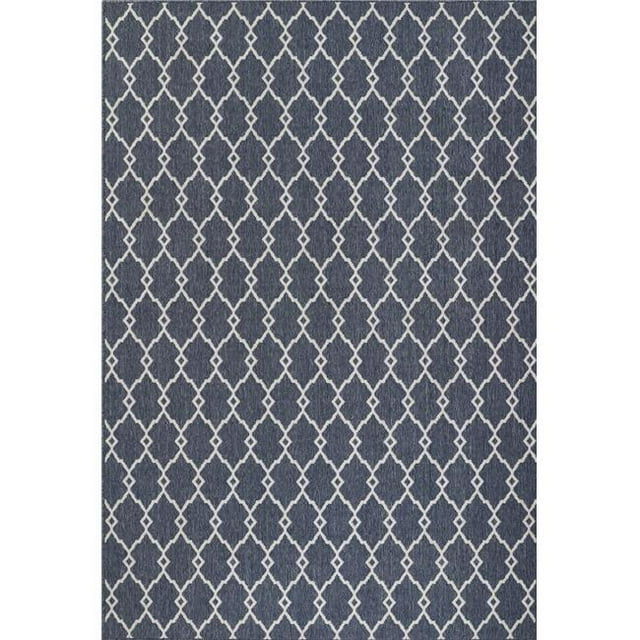Momeni BAJA0BAJ-2DNM2346 2 ft. 3 in. x 4 ft. 6 in. Baja Machine Made Contemporary Oval Rug, Denim