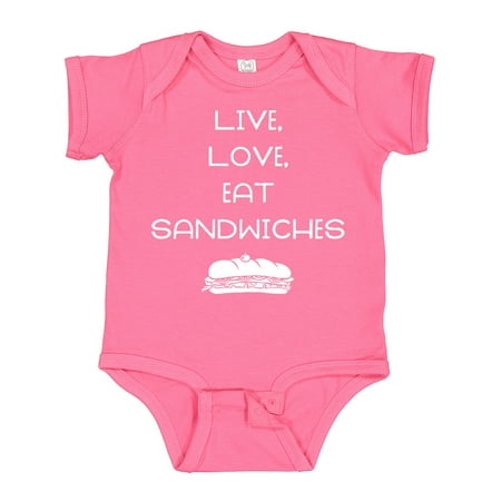 

Inktastic Live Love Sandwiches Gift Baby Boy or Baby Girl Bodysuit