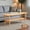 Oak | 39.3 inch, variant on Tcbosik 47.2 Inch Rectangle Coffee Table, 2-Tier Center Table with Storage Shelf for Living Room, Oak