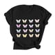 thumbnail image 2 of Gibobby Blusa Casual de Mujer Mujeres Casual Summer Tshirt Floral Butterfly Print To Solid Color Short Sleeve Funny graphic Tee T Shirt Top(Negro,G), 2 of 5