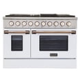 thumbnail image 2 of Kucht Professional 48" Stainless Steel Natural Gas Range in Silver/Gold/White, 2 of 13