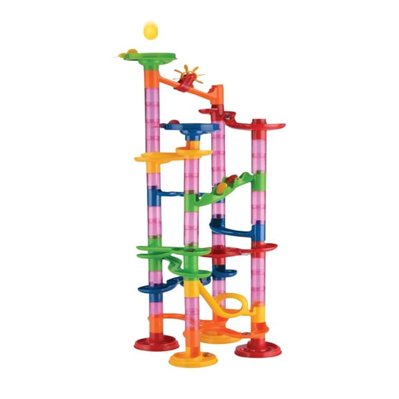 sdhkgrrt under $5 1Pcs Marble Run Building Blocks, Plastic Building BlocksToys,Marble Run Track Construction Set,DIY Maze Balls Game forKids,Educational STEMToysforChildren