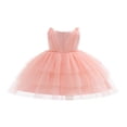 thumbnail image 2 of Kid Baby Girl Bowknot Striped Pageant Formal Gown Party Dresses, 2 of 6