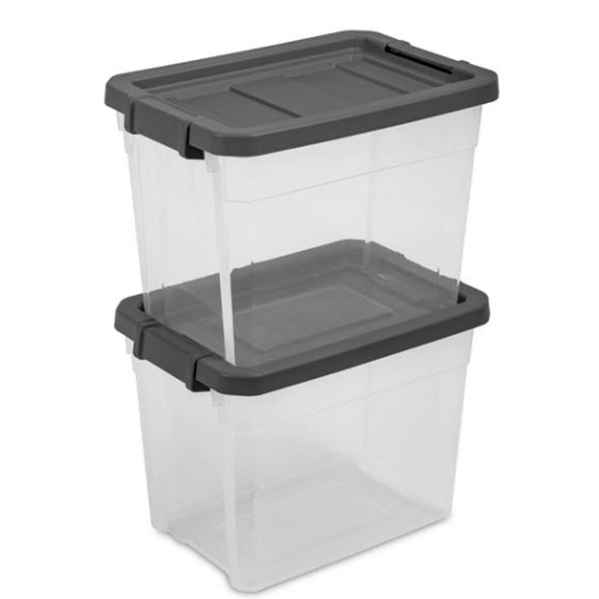 Sterilite 18339Y03 30 Gallon Heavy Duty Plastic Storage Container Box with  Lid and Latches, Yellow/Black (3 Pack)