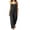 #02 Black 【Mix & Match: Stock Up on Your Favorite Colors】, variant on Women's Polyester Solid Color Wide Leg Jumpsuit with Pockets, Sleeveless Long Pant Casual Outfit, Breathable Spring Summer Romper for Dating Beach Workplace | TruHer,Black S