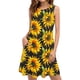 thumbnail image 1 of Vestido de Verano Casual de Mujer Impreso sin Mangas con Cuello en V Conjunto Superior, Imitación de Algodón Tirar Marco Suelto, 1 of 9
