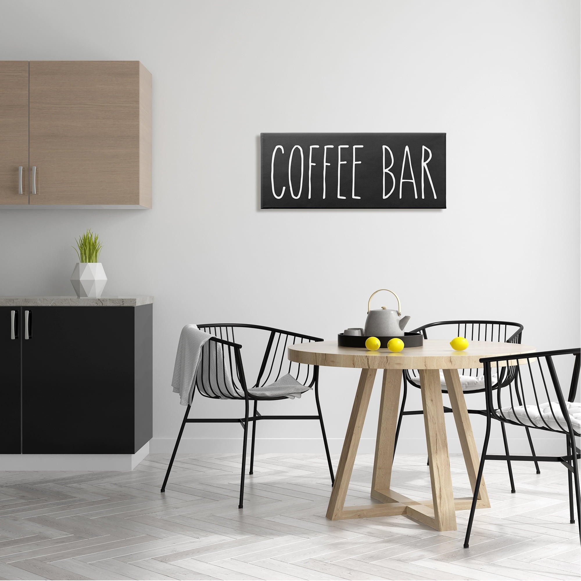 Stupell Industries Coffee Bar Casual Text Typography Kitchen Sign Graphic Art Gallery Wrapped Canvas Print Wall Art, Design by Lettered and Lined