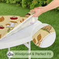 thumbnail image 5 of Colorful Mushroom Berry Leaf Beige Pattern Round Fitted Tablecloth with Elastic Edge,Dining Table Cover Waterproof,Outdoor Round Tablecloth for Camping,Dining,Indoor and Outdoor, 5 of 7