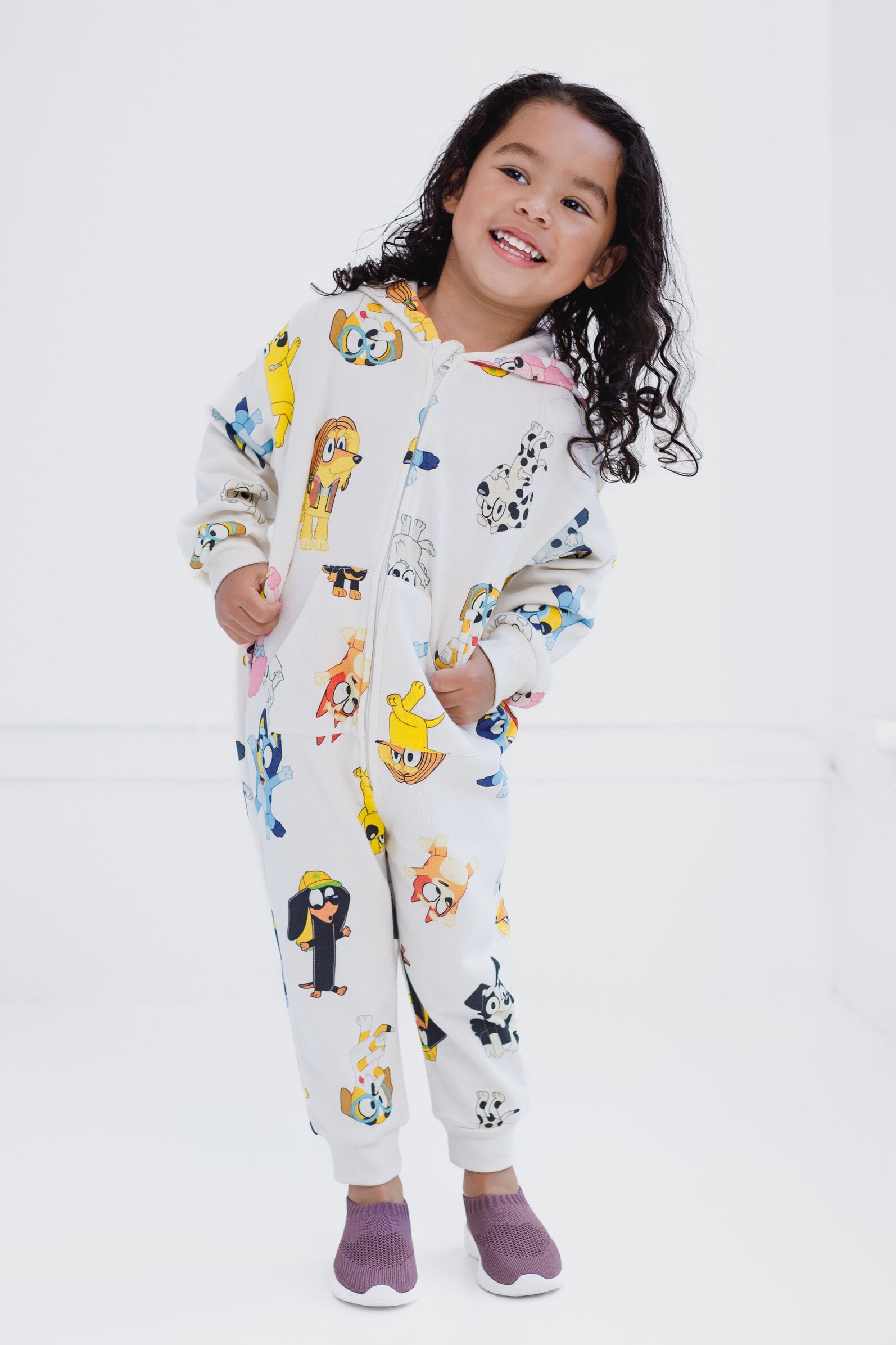 Bluey Bingo Coco Fleece Zip Up Coverall Toddler to Big Kid