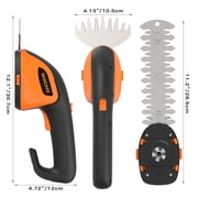 GARCARE Cordless Grass Shears & Hedge Trimmer 2 in 1, 2.0 Ah Built-in Rechargeable Battery & Type-C Charging