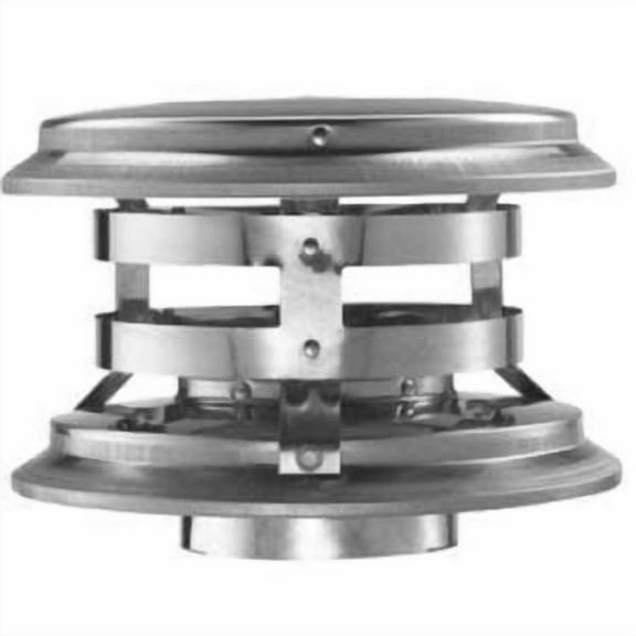 DuraVent 4PVL-VC 4 in. I.D Pellet Vent Type L Multi-fuel Chimney Pipe - Double Wall - Vertical Cap