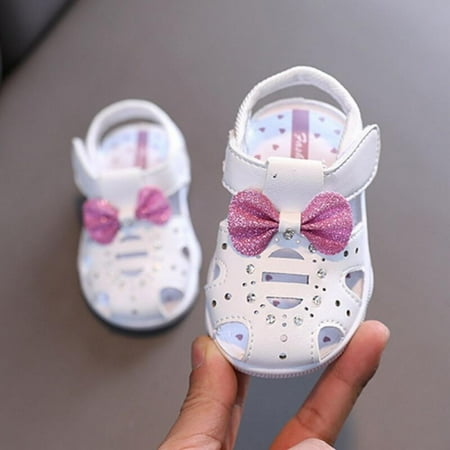 

Hazel Tech Baby s Summer Bow Princess Non-slip Toddler Sandals with Soft Soles