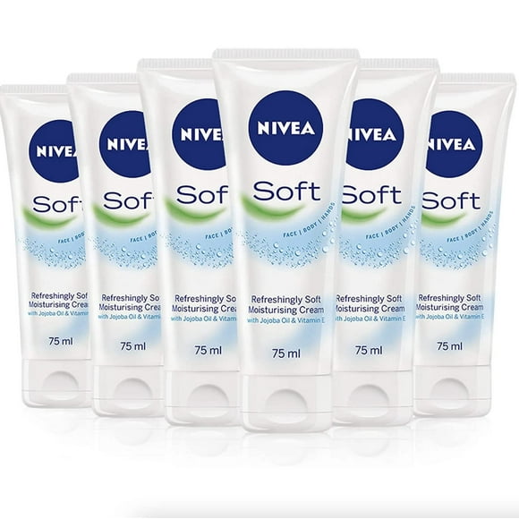 Crema hidratante NIVEA Soft 75 ml (paquete de 6)
