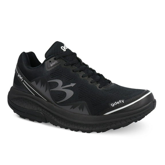 Gravity Defyer Mighty Walk Shoes Mens Wide/Medium Black Comfort Ortho