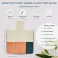 thumbnail image 4 of Lexi Home Genuine Marble Charcuterie Cutting Board - White and Pink, 4 of 5
