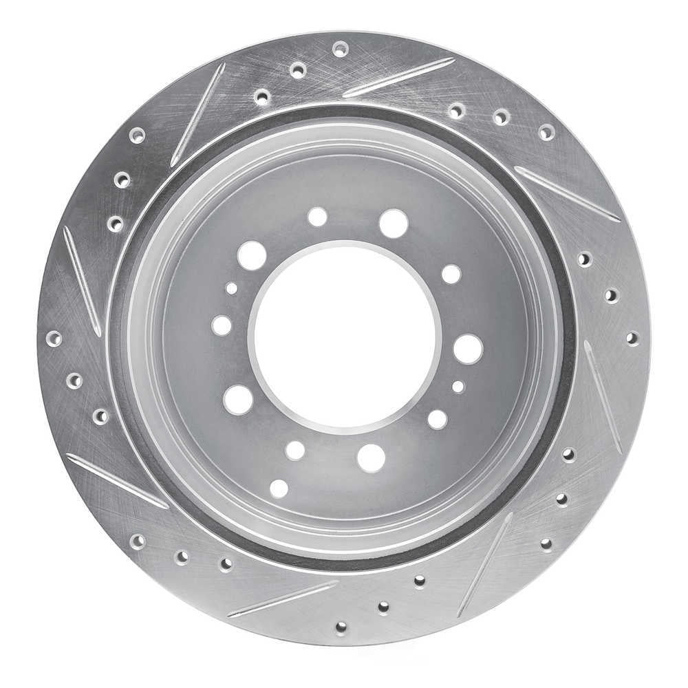 Dynamic Friction Company 631-76113R DFC Brake Rotor - Drilled And Slotted - Silver