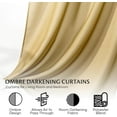 thumbnail image 4 of Dainty Home Ombre Darkening Curtains in Gold - for Bedroom and Living Room - Elevate your Space with this Set of 2 Light-Filtering Drapes, with Rod Pocket Header- 40"W x 84"L - Machine Washable, 4 of 7