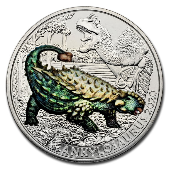 2020 Austria Cupro-Nickel €3 Colorful Supersaurs (Ankylosaurus)