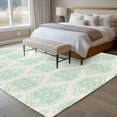 thumbnail image 2 of Sage Green Flower Washable Area Rug 5 x 7 ft Ethnic Middle East , Soft Non Slip Rugs Stain Repellent Indoor Felt Carpet for Living Dining Room Bedroom Home Office, 2 of 9