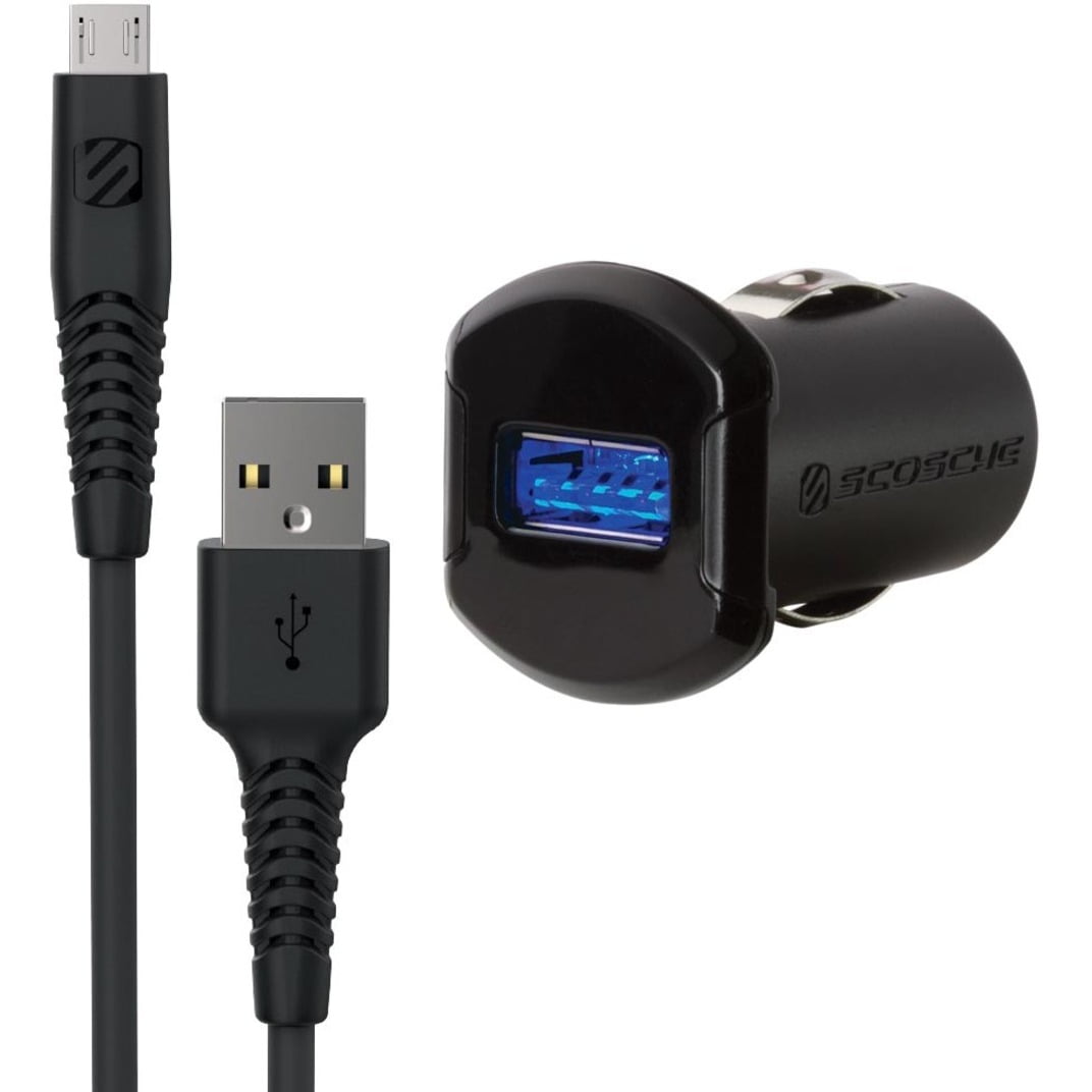 Scosche EZUC121T SINGLE USB CAR CHARGER WITH REVERSIBLE MICRO USB