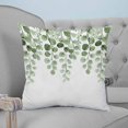thumbnail image 4 of Sage Green Eucalyptus Leaves 26x26 Pillow Covers Set of 2, Spring Country Botanical Throw Pillow Covers Decorative Couch Cushion Case, Microfiber Square Pillowcases for Bedroom Car Living Room, 4 of 7