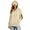 Beige, variant on Womens Eye Mask Drawstring Hoodie Zip Up Jackets Side Zip Long Sleeve Pocket Oversized Casual Sweat Outer Coat