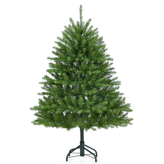 Towallmark 4ft Prelit Artificial Christmas Tree with Colorfull LED Lights, 659 Branch Tips, and Sturdy Metal Base for Festive Home, Party, and Office Decoration