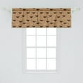 thumbnail image 2 of Ambesonne Kitchen Window Valance, Coffee Cups Espresso, 42" x 18", Chocolate Pale Brown, 2 of 3