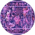 thumbnail image 1 of Ahgly Company Indoor Round Persian Purple Traditional Area Rugs, 8' Round, 1 of 4