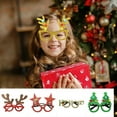 thumbnail image 6 of COM1950s Christmas Glasses Glitter Holiday Party Glasses Frames Christmas Decoration Accessories Costume Eyeglasses for Christmas Parties Holiday Favors One Size Fits All, 6 of 6
