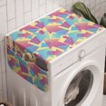 thumbnail image 1 of Modern Washing Machine Organizer, Illustration of Halftone Direction Pointers in Vaporwave Colors, Anti-slip Fabric Top Cover for Washer and Dryer, Pink Sky Blue, by Ambesonne, 1 of 1