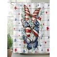 thumbnail image 2 of Patriotic Butterfly 4th of July Shower Curtain, Farmouse Red Blue Stars Bathroom Decor Curtains Set with Hooks, Waterproof Fabric Home Accessories， Stall 36 X 72 Inch, 2 of 6