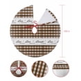 thumbnail image 7 of Brown Plaid Christmas Tree Skirt 48 Inches Large Christmas Skirt Tree, Farmhouse Buffalo Checkered Vintage Tree Skirt Christmas Decorations for Fireplace Party Holidays Indoor Outdoor, 7 of 7