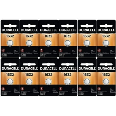12-Pack Duracell 1632 Batteries 3.0 Volt Lithium Coin Button