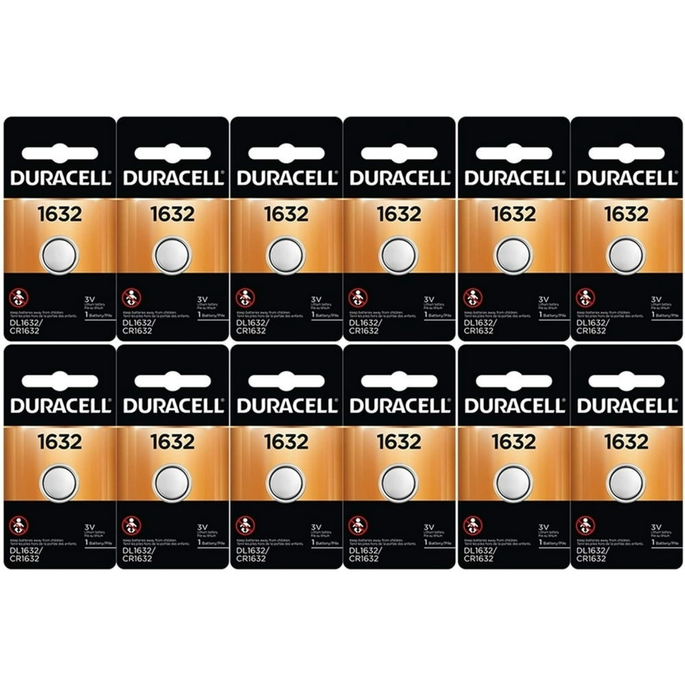 12Pack Duracell 1632 Batteries 3.0 Volt Lithium Coin Button Walmart
