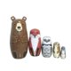thumbnail image 4 of Muñecas Matryoshka Bear Ear Nesting Wooden Russian Home Decor Toys 5pcs, 4 of 5