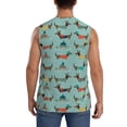 thumbnail image 4 of Uemuo Dachshund Dog Puppy Pattern Men's Sleeveless T-Shirt,Muscle Athletic Tank Top, Moisture-wicking Quick-dry Breathable Classic Tee Top for Gym Run Outdoor Sports-, 4 of 8