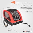 thumbnail image 2 of Remolque Bicicleta Para Mascota Correa de Seguridad Plegable, 2 of 10